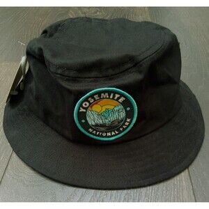 NEW National Park Collection Yosemite National Park Wide Brim Bucket Black Hat